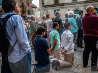 Corpus Christi Celebrated In Santiago De Compostela, Spain.
