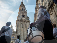 Corpus Christi Celebrated In Santiago De Compostela, Spain.