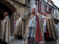 Corpus Christi Celebrated In Santiago De Compostela, Spain.
