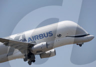 Beluga XL1 taking off from Toulouse Blagnac Airport