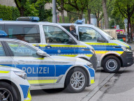 German Police Vehicles On Duty