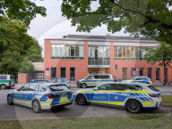 German Police Vehicles On Duty