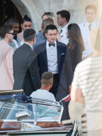 Venice, Bezos - Sanchez Wedding, day 4 guests leave the hotel to reach the wedding ceremony -