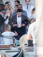Venice, Bezos - Sanchez Wedding, day 4 guests leave the hotel to reach the wedding ceremony -