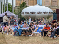 Futuro House In Front Of The Pinakothek Der Moderne In Munich