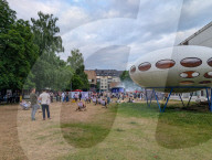 Futuro House In Front Of The Pinakothek Der Moderne In Munich