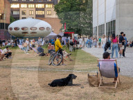 Futuro House In Front Of The Pinakothek Der Moderne In Munich