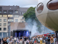 Futuro House In Front Of The Pinakothek Der Moderne In Munich