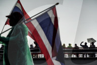 Protesters Calling Thai Prime Minister To Resign In Bangkok.