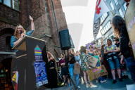 Protest Against Intimidation On The Streets In Nijmegen, Netherlands.