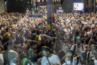 Clash Between Protesters And Gendarmerie In Belgrade