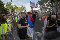Residents Of Novi Sad Head To Protest In Belgrade