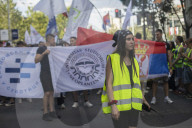 Residents Of Novi Sad Head To Protest In Belgrade