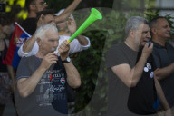 Residents Of Novi Sad Head To Protest In Belgrade