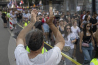 Residents Of Novi Sad Head To Protest In Belgrade