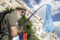 Residents Of Novi Sad Head To Protest In Belgrade