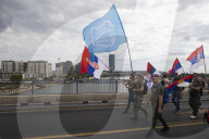 Residents Of Novi Sad Head To Protest In Belgrade