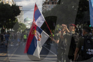 Residents Of Novi Sad Head To Protest In Belgrade