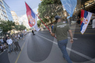 Residents Of Novi Sad Head To Protest In Belgrade