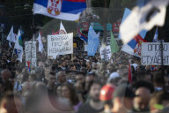 Protest At Slavia Square In Belgrade