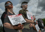 Edmonton Stands In Silent Protest For Ukraine’s Captives