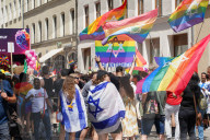 Israeli Pride Flags At Pride Parade
