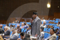 Nepal Prime Minister KP Sharma Oli Addresses A Session Of House Of Representatives