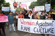 People  Protest Against Gang Rape Of  A Law Student In Kolkata, India