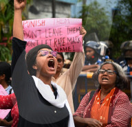 People  Protest Against Gang Rape Of  A Law Student In Kolkata, India