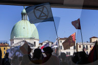 Protestors Against The Wedding Of Jeff Bezos March In Venice