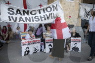 213th Day Of Continuous Protest On Rustaveli Avenue.