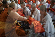 Mass Buddhist Monk Ordination Ceremony For Hill Tribe.
