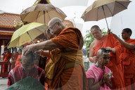 Mass Buddhist Monk Ordination Ceremony For Hill Tribe.
