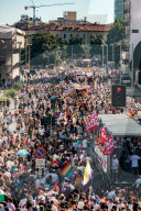 The Milano Pride 2025 Parade With Over 350000 People To Celebrate LGBTQIA+ Pride In Milan