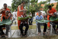 Mass Buddhist Monk Ordination Ceremony For Hill Tribe.
