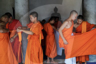 Mass Buddhist Monk Ordination Ceremony For Hill Tribe.