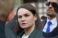 Belarusians In Warsaw Celebrate Release Of Tikhanovsky