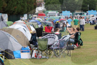 Tennis fans queue for Wimbledon tickets in London, UK.