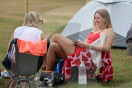 Tennis fans queue for Wimbledon tickets in London, UK.