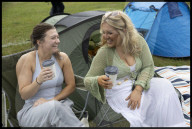 Tennis fans queue for Wimbledon tickets in London, UK.