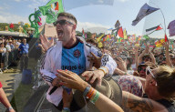 Mosh pits and mayhem: Kneecap play Glastonbury