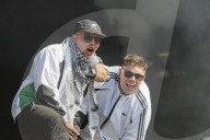 Mosh pits and mayhem: Kneecap play Glastonbury