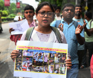 Protest Of  School Teachers  In Kolkata, India.