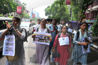 Protest Of  School Teachers  In Kolkata, India.
