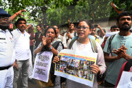 Protest Of  School Teachers  In Kolkata, India.