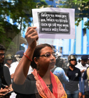Protest Of  School Teachers  In Kolkata, India.