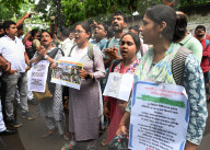 Protest Of  School Teachers  In Kolkata, India.