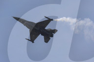 F-16 Fighter At A Flight Demonstration During Paris Air Show 2025