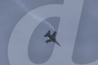 F-16 Fighter At A Flight Demonstration During Paris Air Show 2025