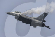F-16 Fighter At A Flight Demonstration During Paris Air Show 2025